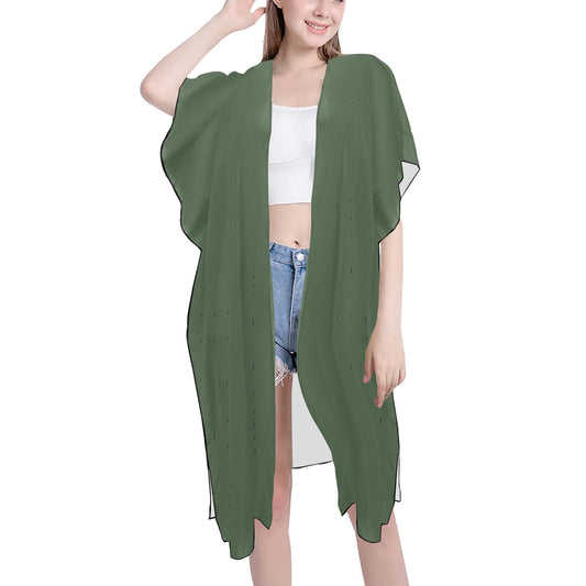 Army Green Chiffon Cover Ups