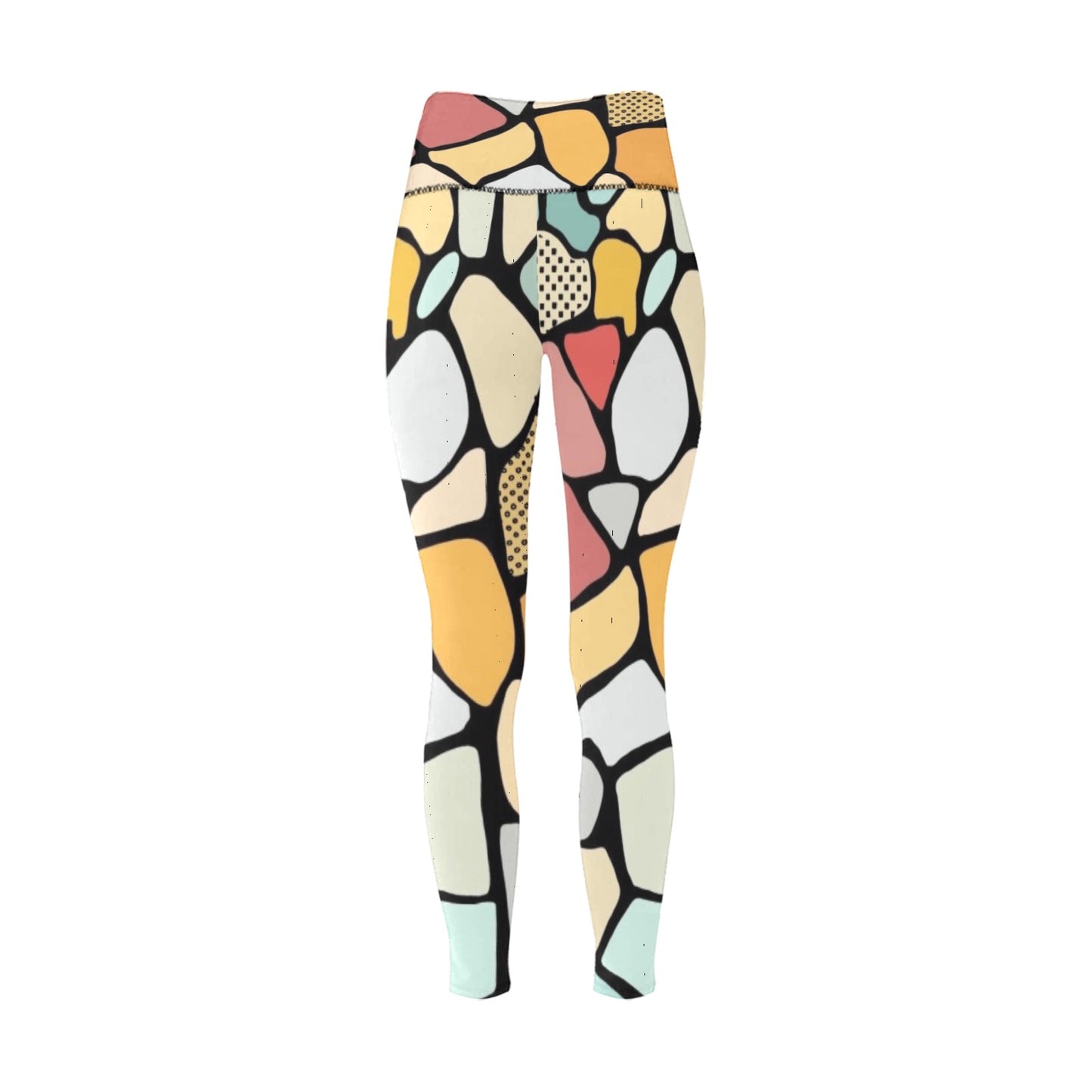 Colorful Stones High-Waisted Leggings