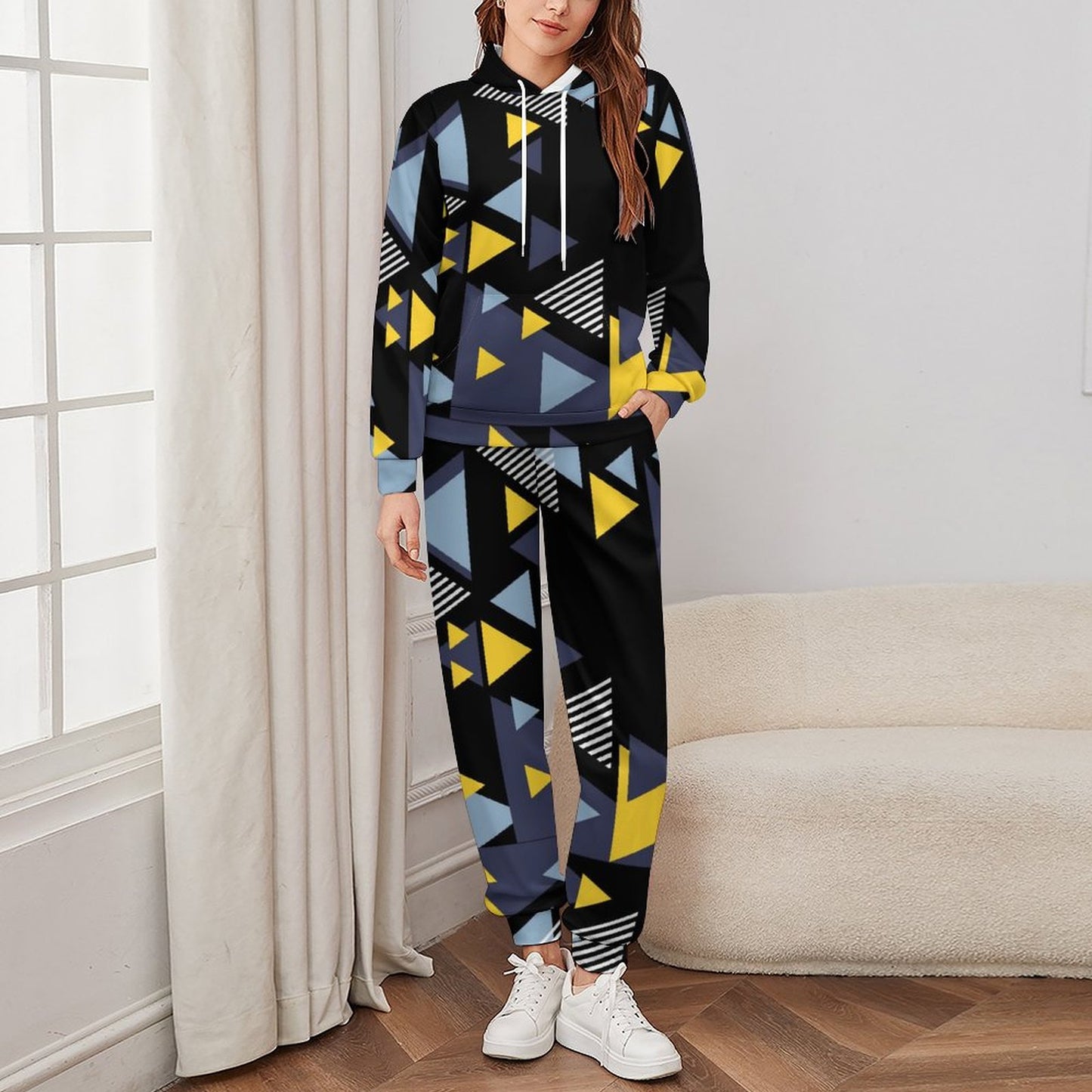 Triangle Angles Adult Hoodie Set