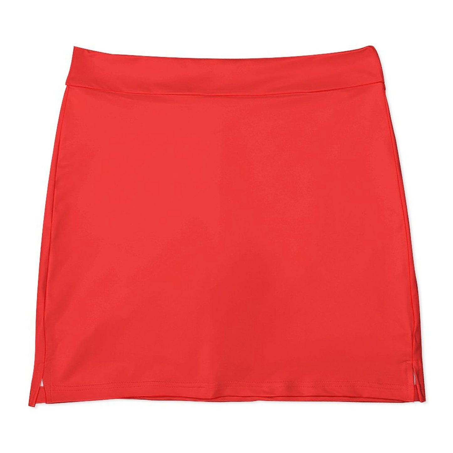 Red A-Line Skirt with Pocket