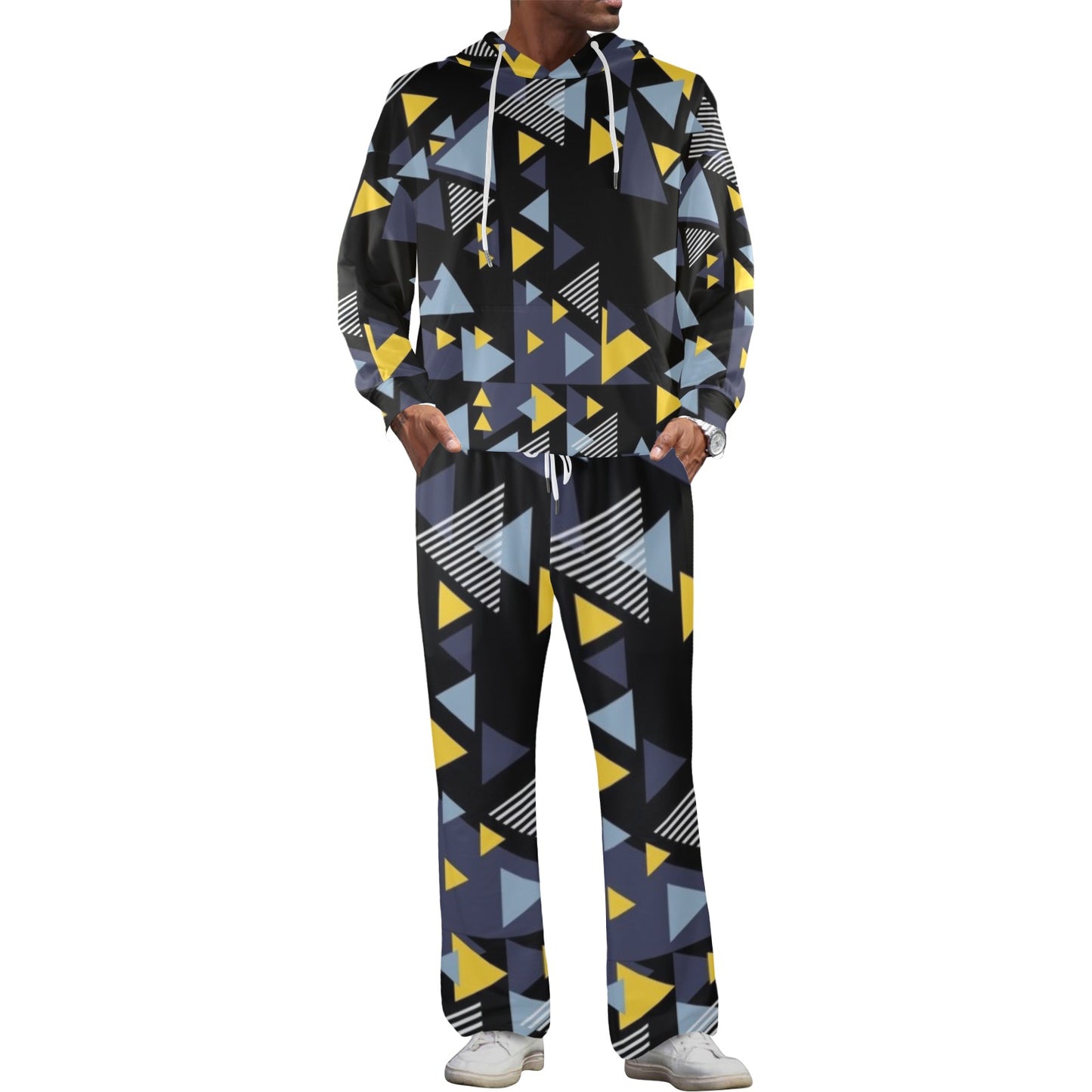 Triangle Angles Men's Streetwear Flared Tracksuit