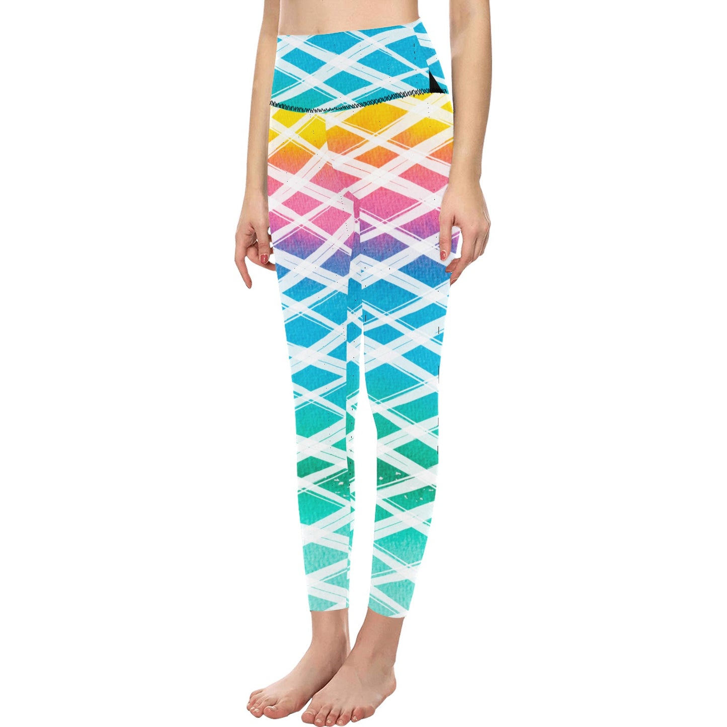 Color Split High-Waisted Leggings