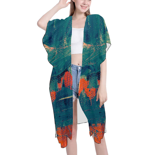 Fire Greenish Chiffon Cover Ups