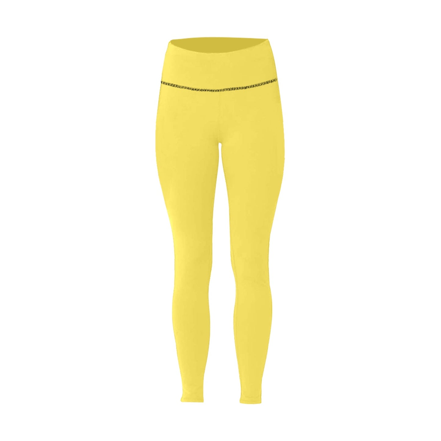 Yellow High-Waisted Leggings