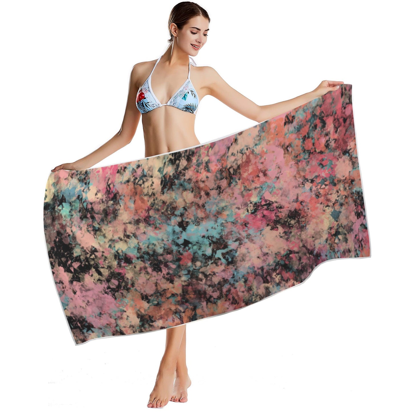 Peach Granite Quick-Dry Beach Towel 30"x61"