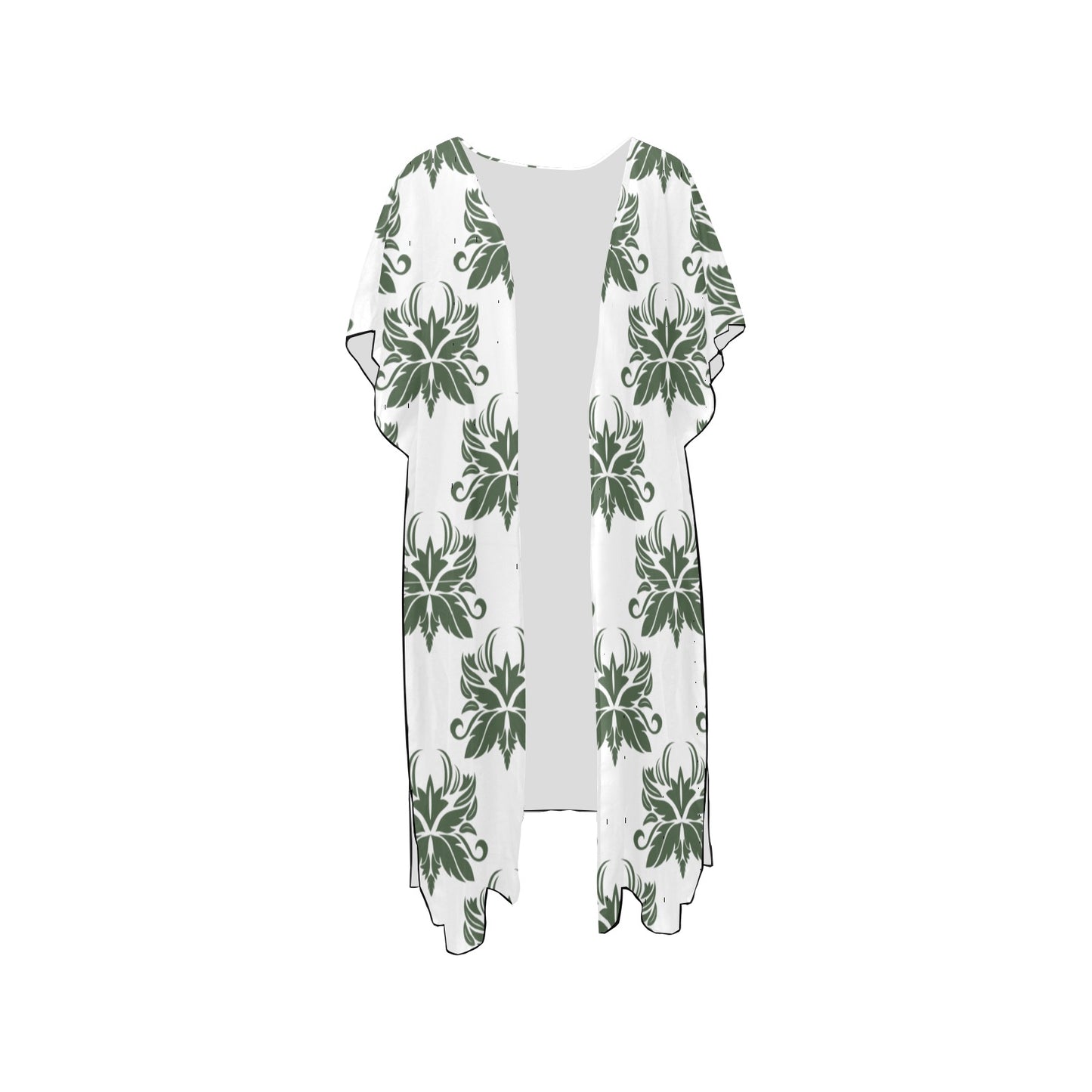 White & Green Chiffon Cover Ups