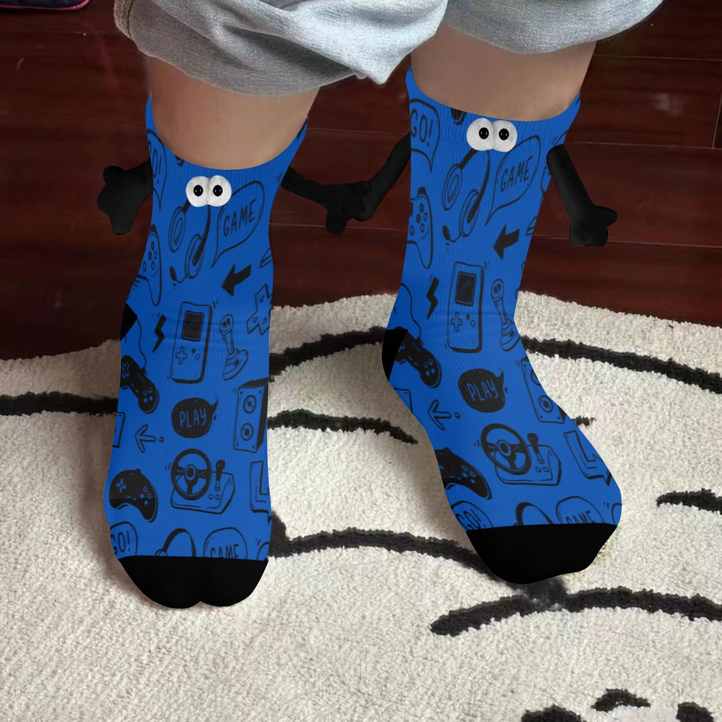 Gamer Holding Hands Socks for Kids