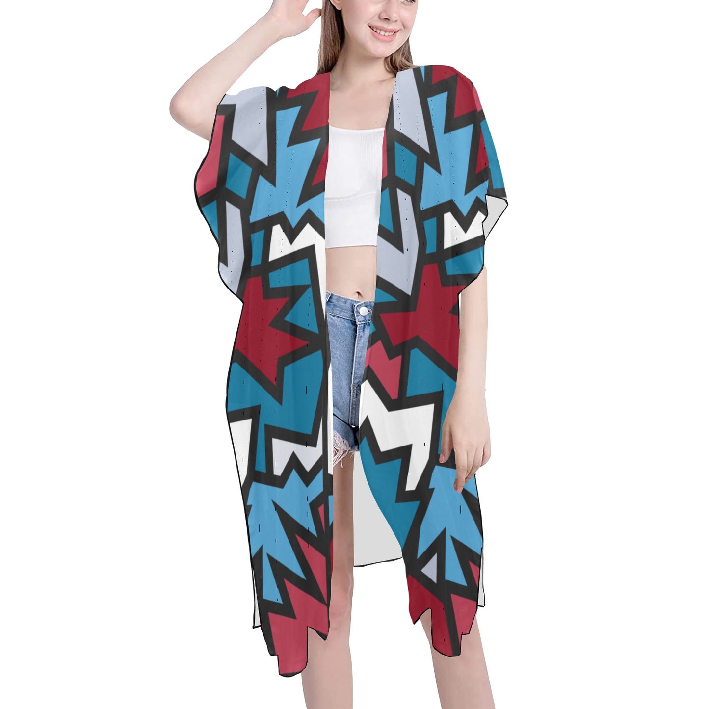 American Zigzag Chiffon Cover Ups