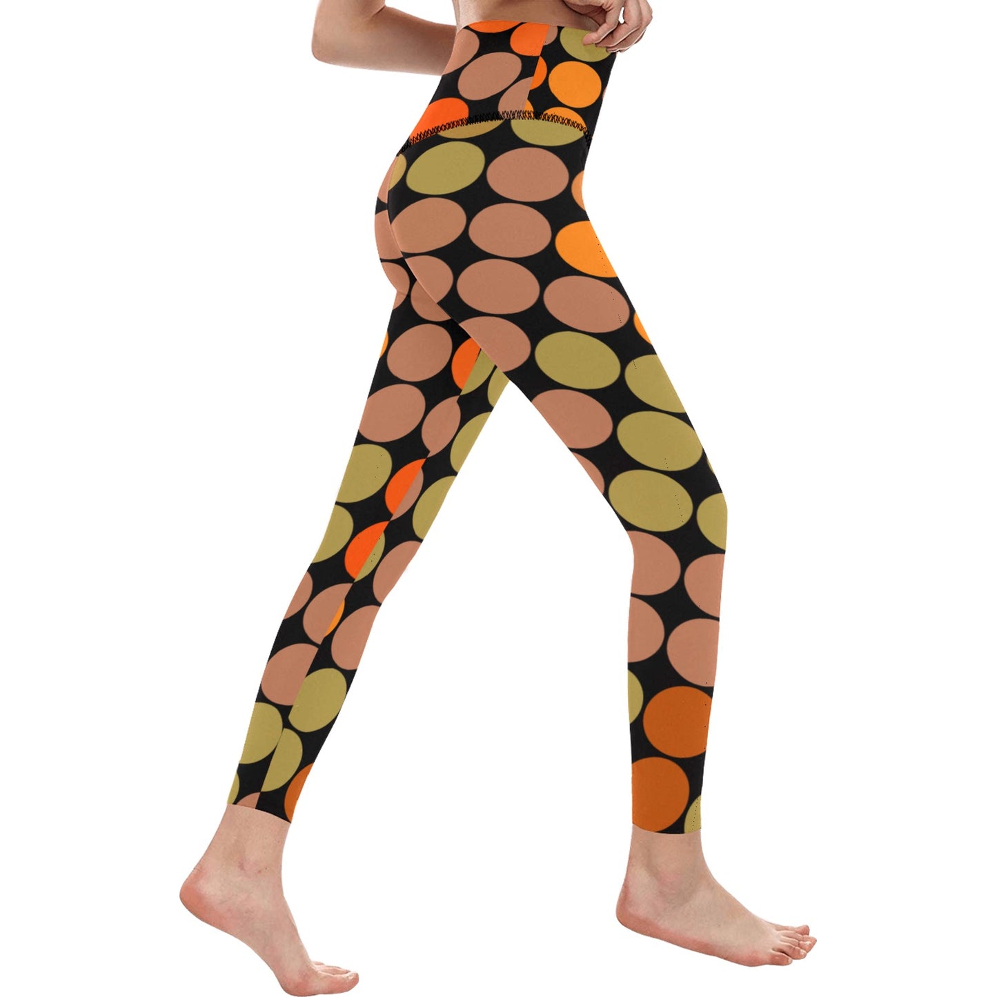 Fall Circles High-Waisted Leggings