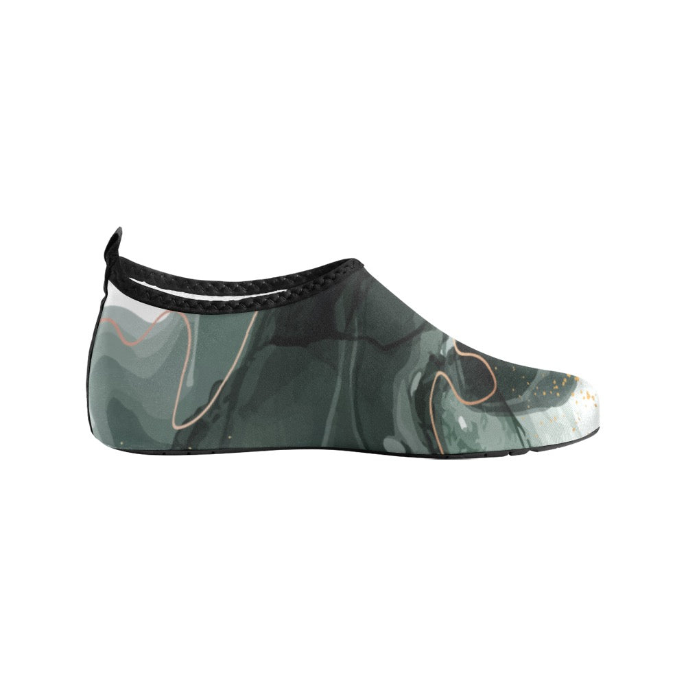 Green Marble Kids' Slip-On Water Shoes