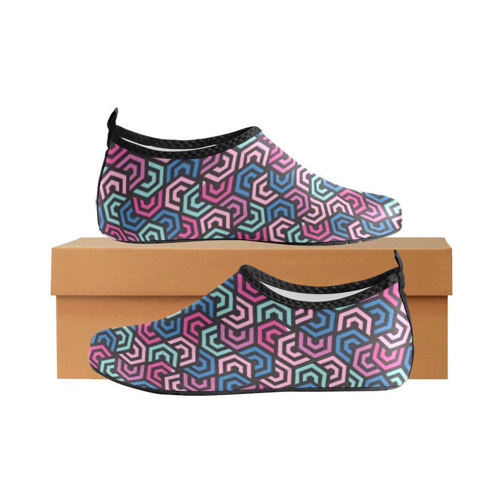 Colorful Polygon Kids' Slip-On Water Shoes