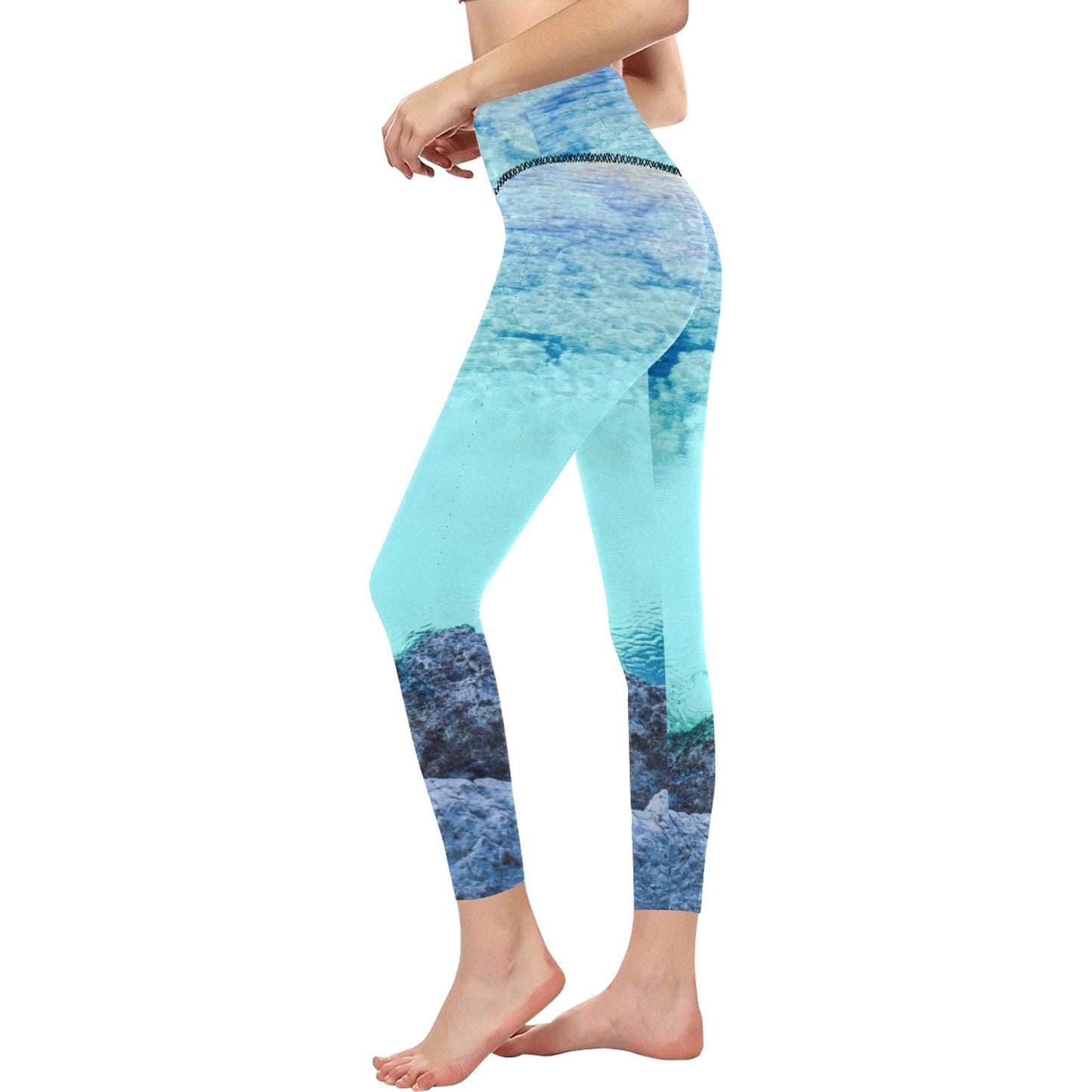 Turquoise Breeze High-Waisted Leggings