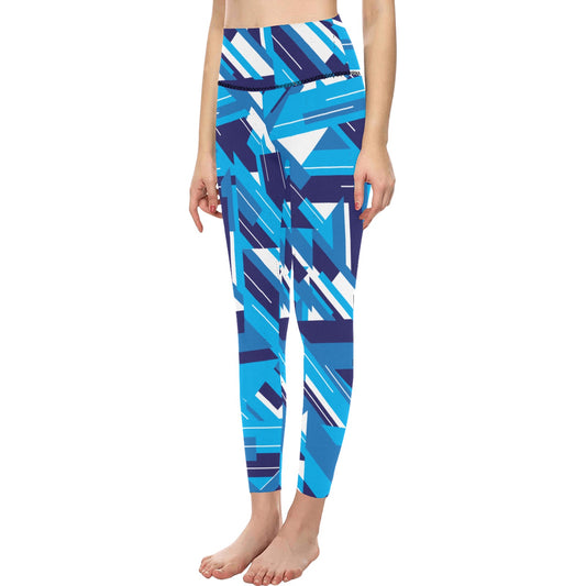 Blued Lines High-Waisted Leggings