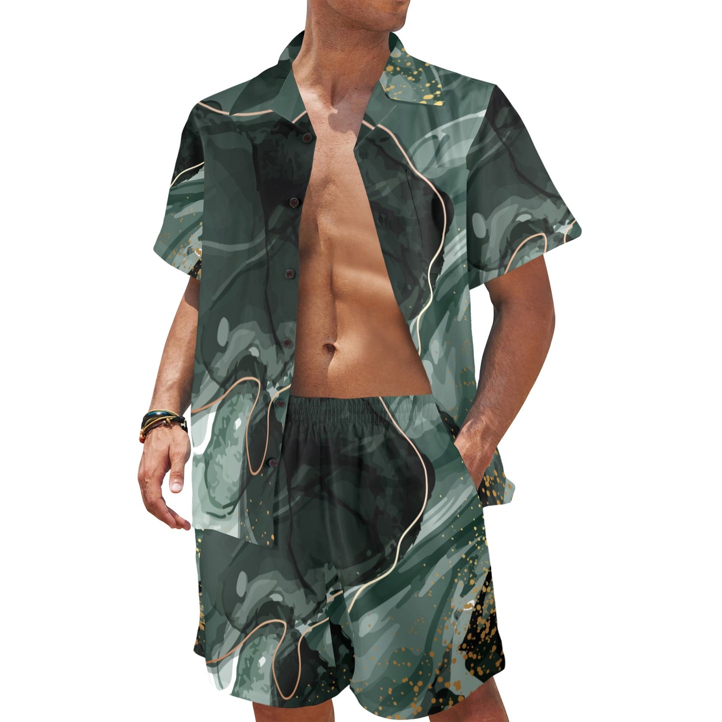 Green Marble Men's Outfit