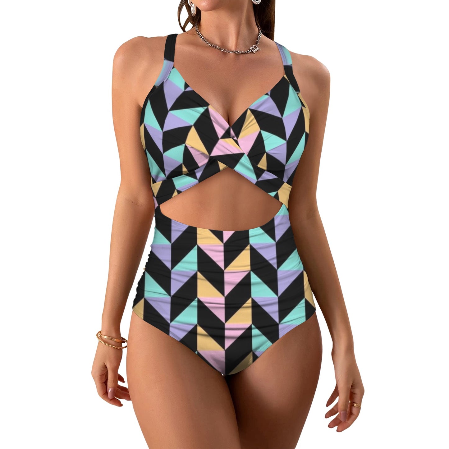 Spring Fling Women's Twist Front Tie Back Swimsuit