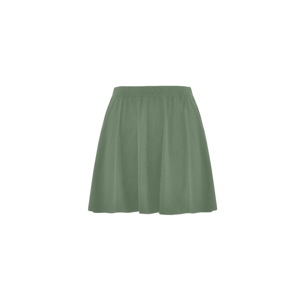 Army Green Mini Skating Skirt