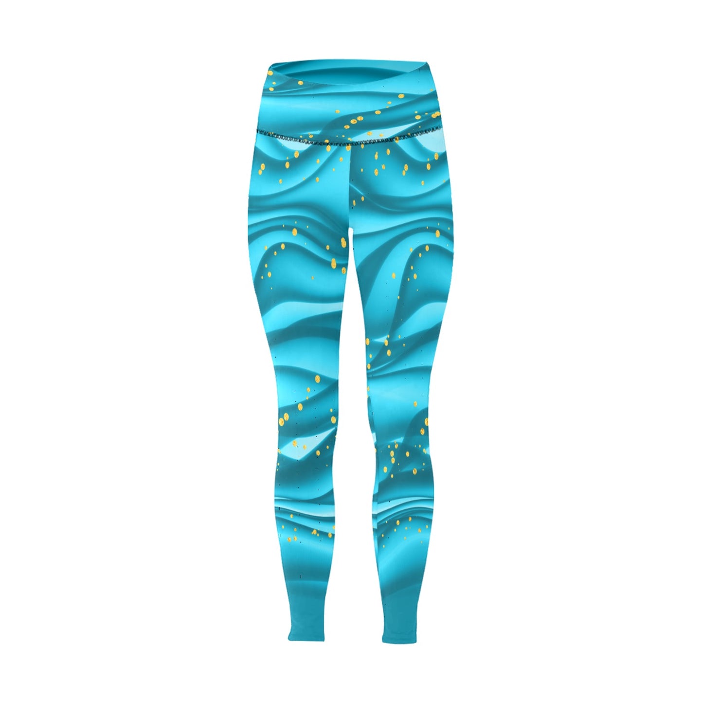 Water Waves High-Waisted Leggings