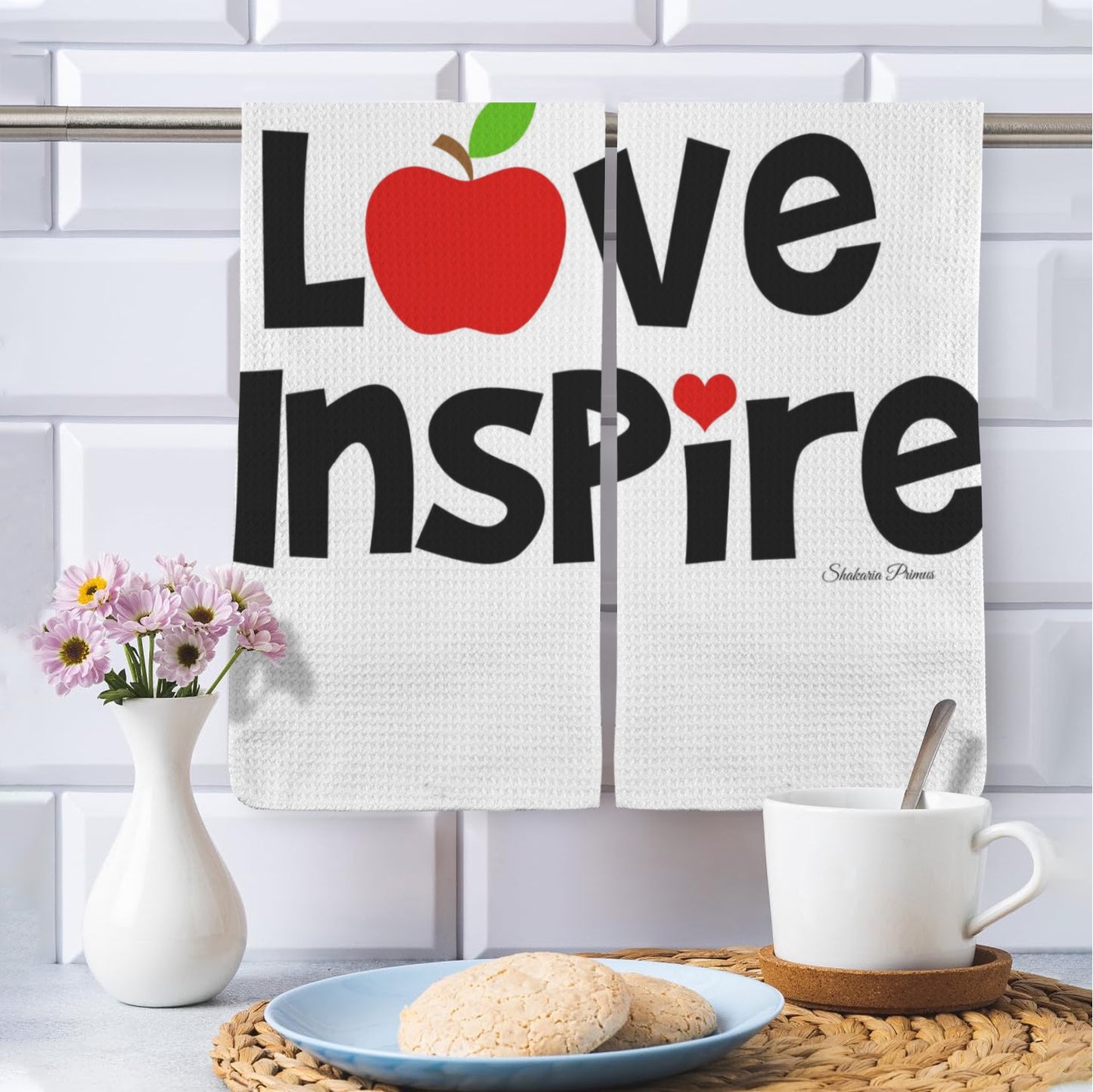 Teach Love Inspire Kitchen Towel 40x60cm (One Side&2-Pack)