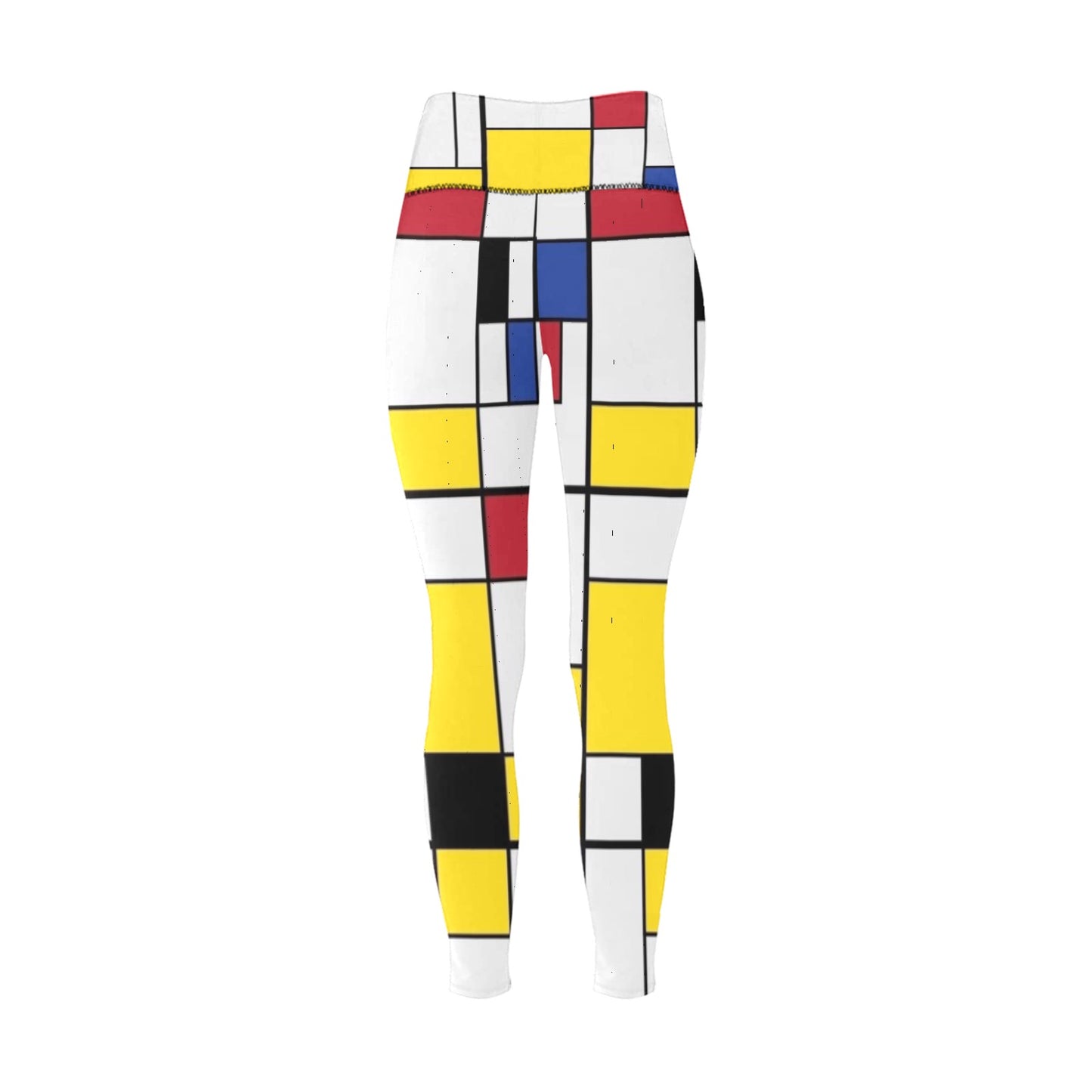 Colorful Tiles High-Waisted Leggings