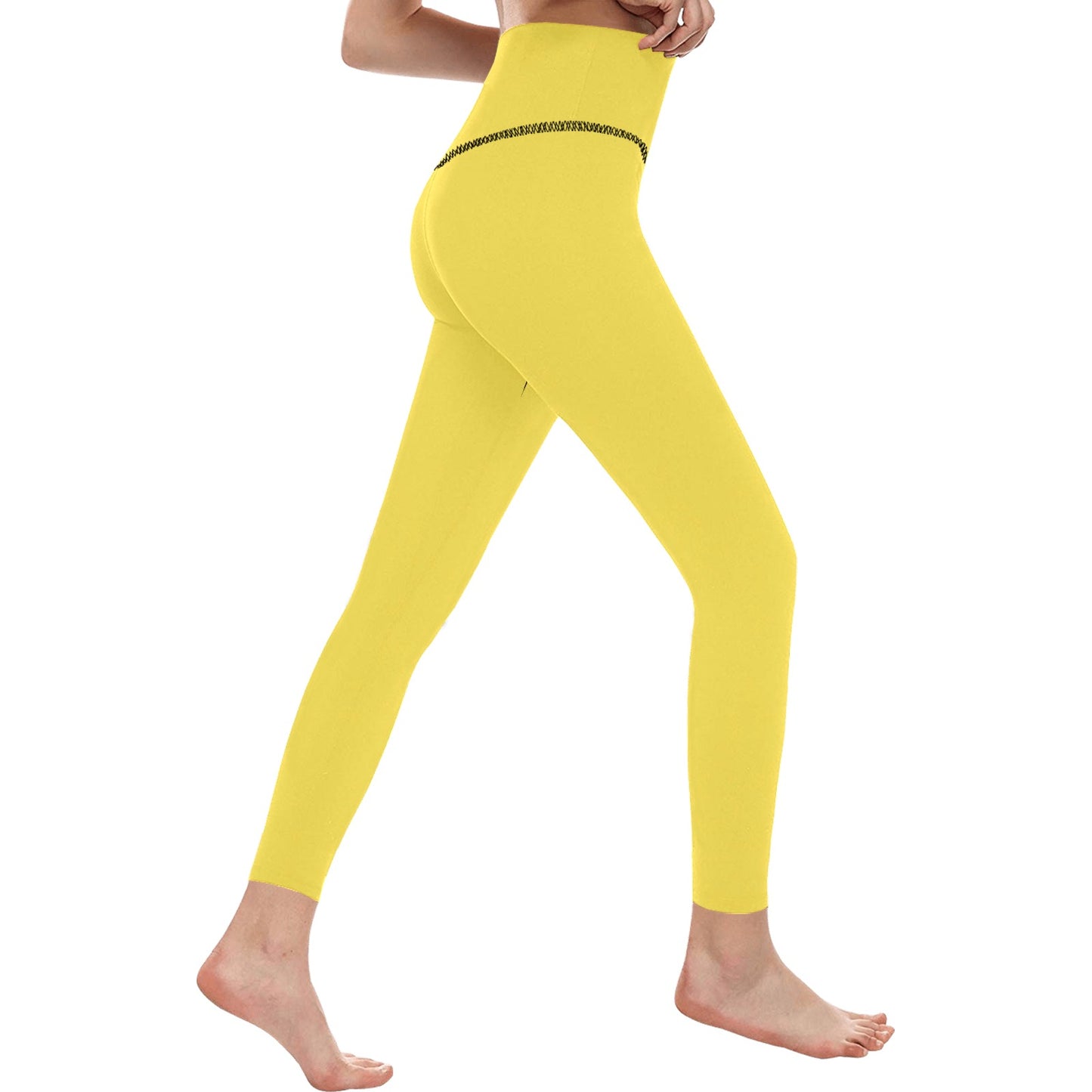 Yellow High-Waisted Leggings