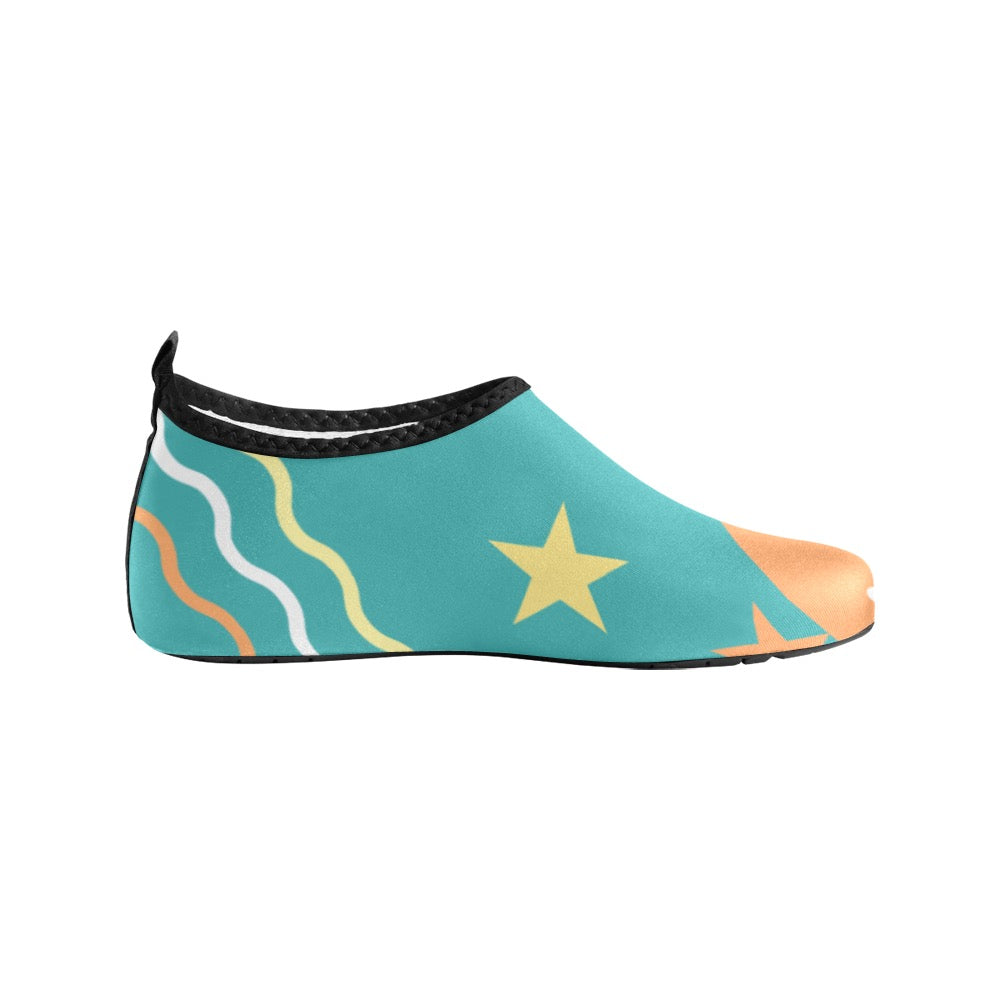 Teal Stars Kids' Slip-On Water Shoes