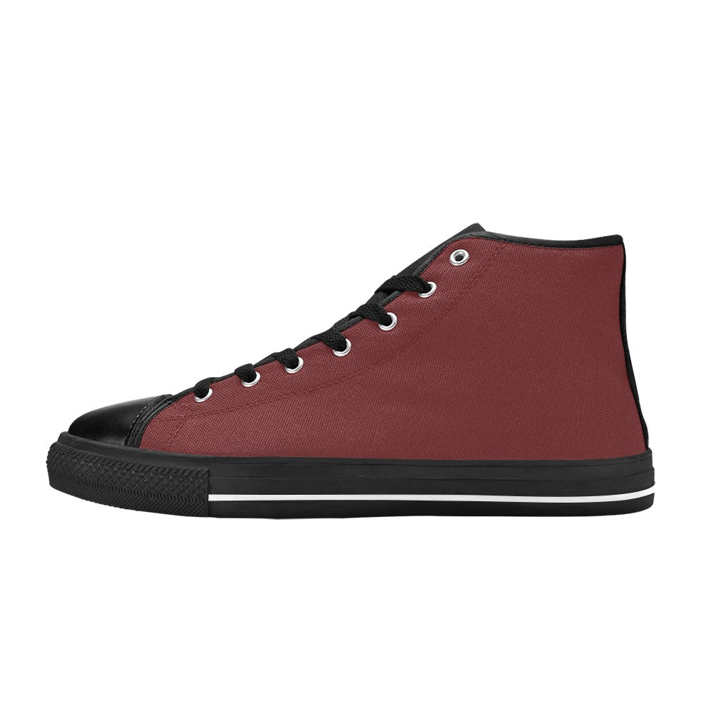 Burgundy Men's High Top Shoes