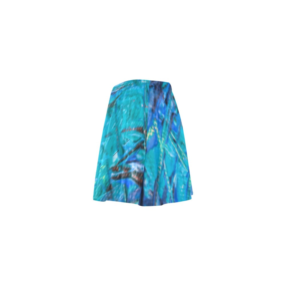 Blue and Aqua Mini Skating Skirt