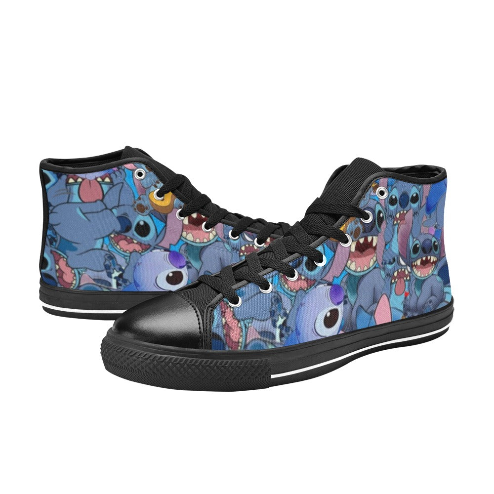 Stitch Collage Kids' High Top Shoes