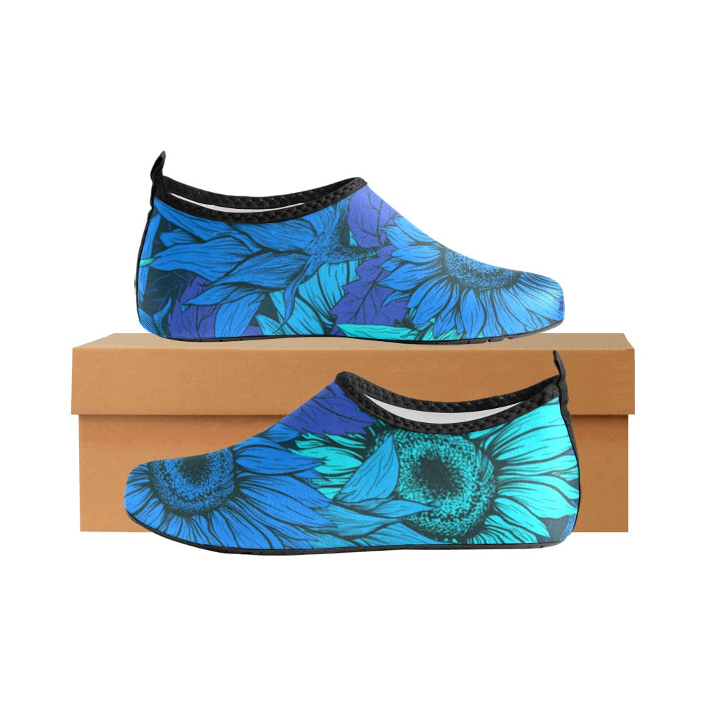 Blue Flower Kids' Slip-On Water Shoes