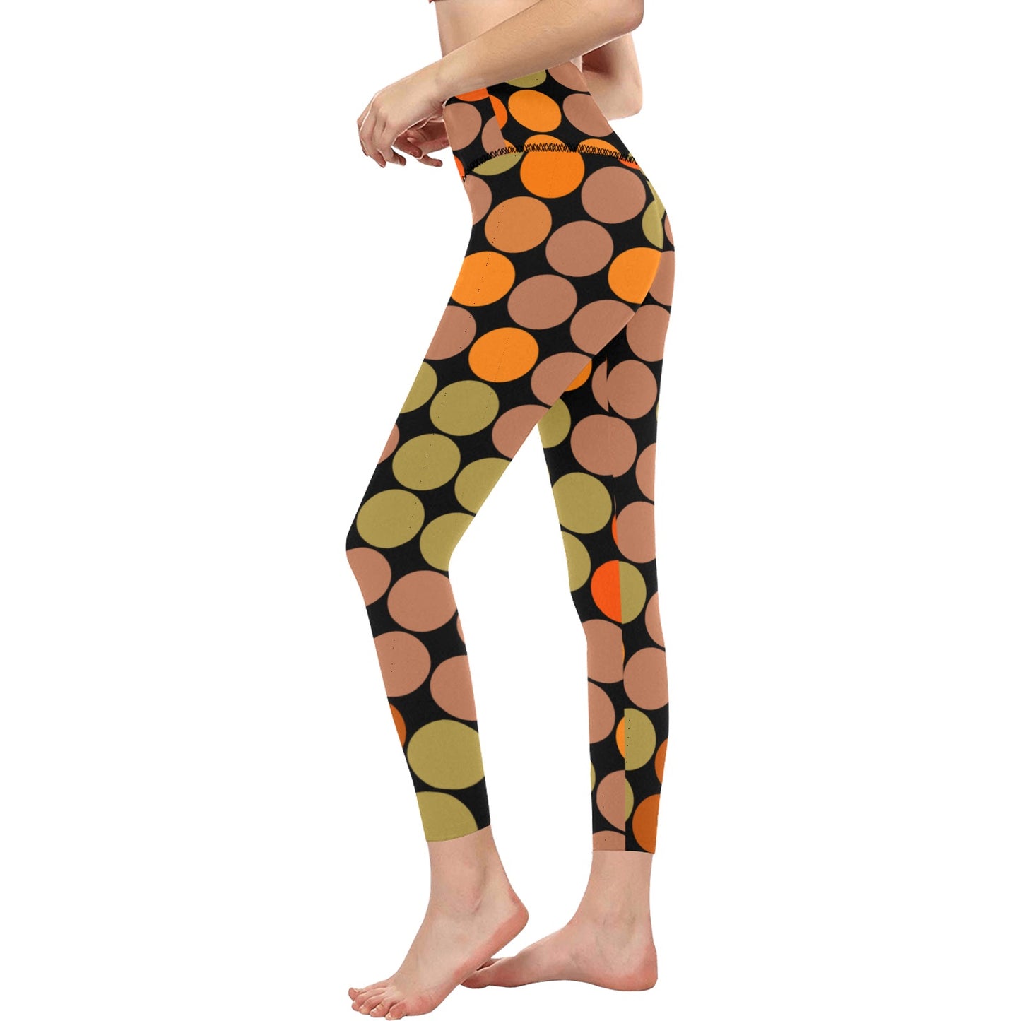 Fall Circles High-Waisted Leggings