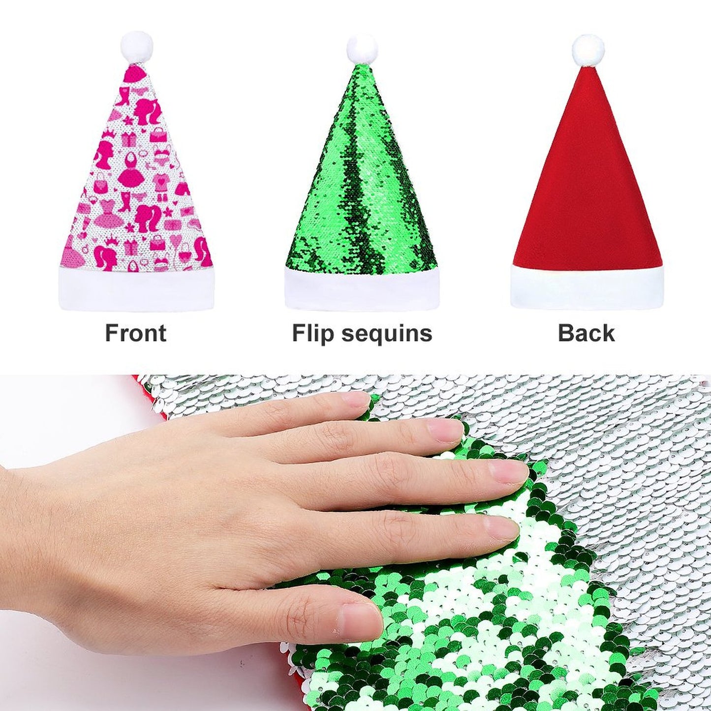 Sequin Christmas Hat