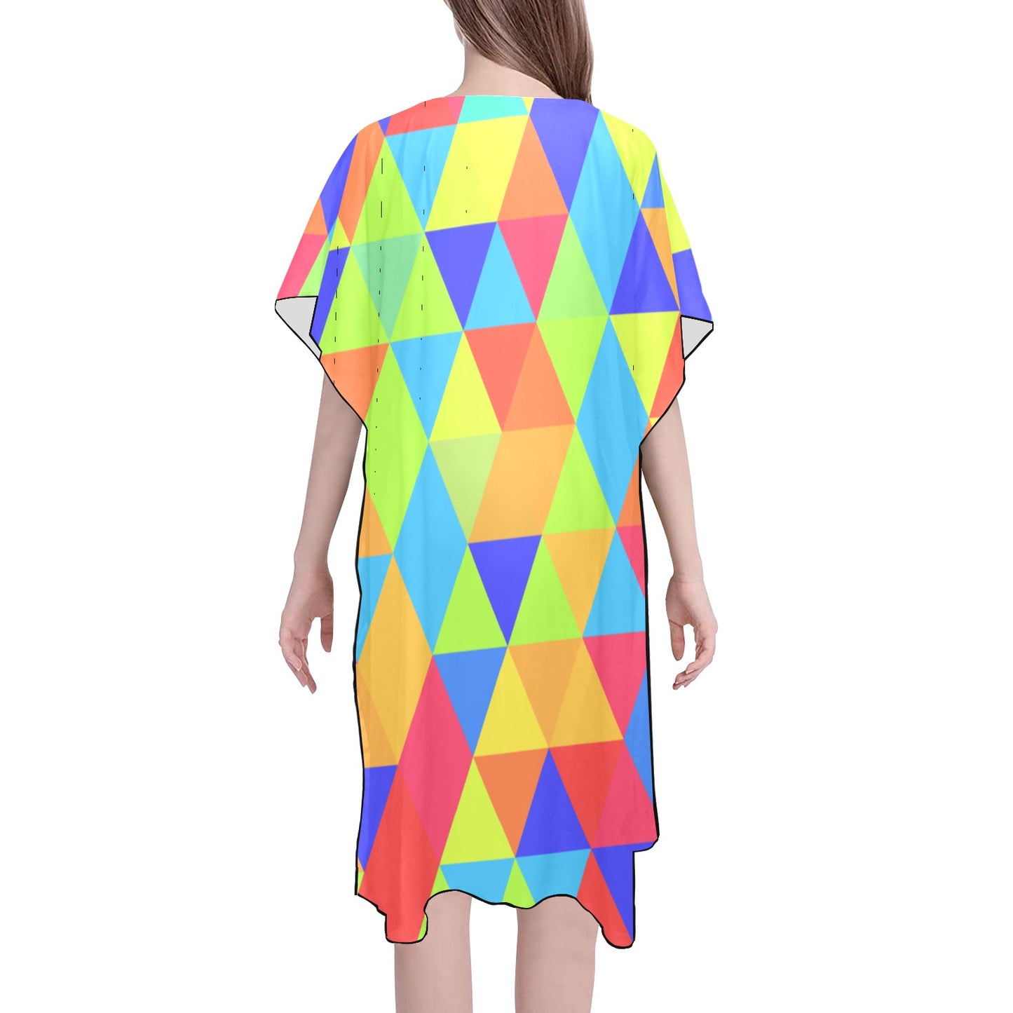 Neon Triangles Chiffon Cover Ups