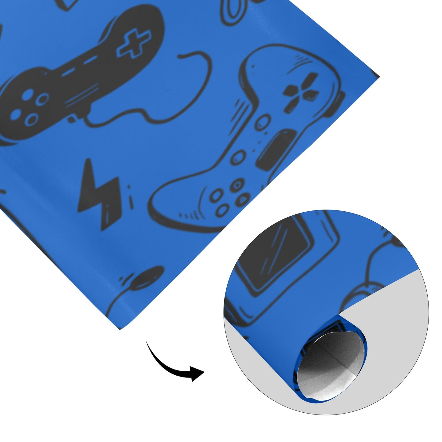 Gamer Gift Wrapping Paper-Coated Paper 58"x 22" (2 Rolls)