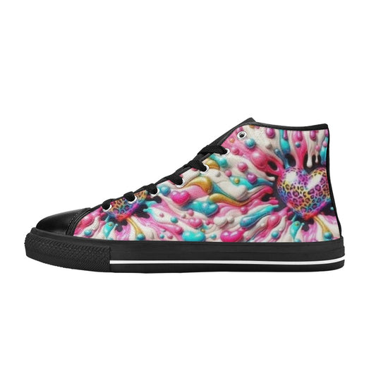 Candy Coated Hearts Kids' High Top Shoes