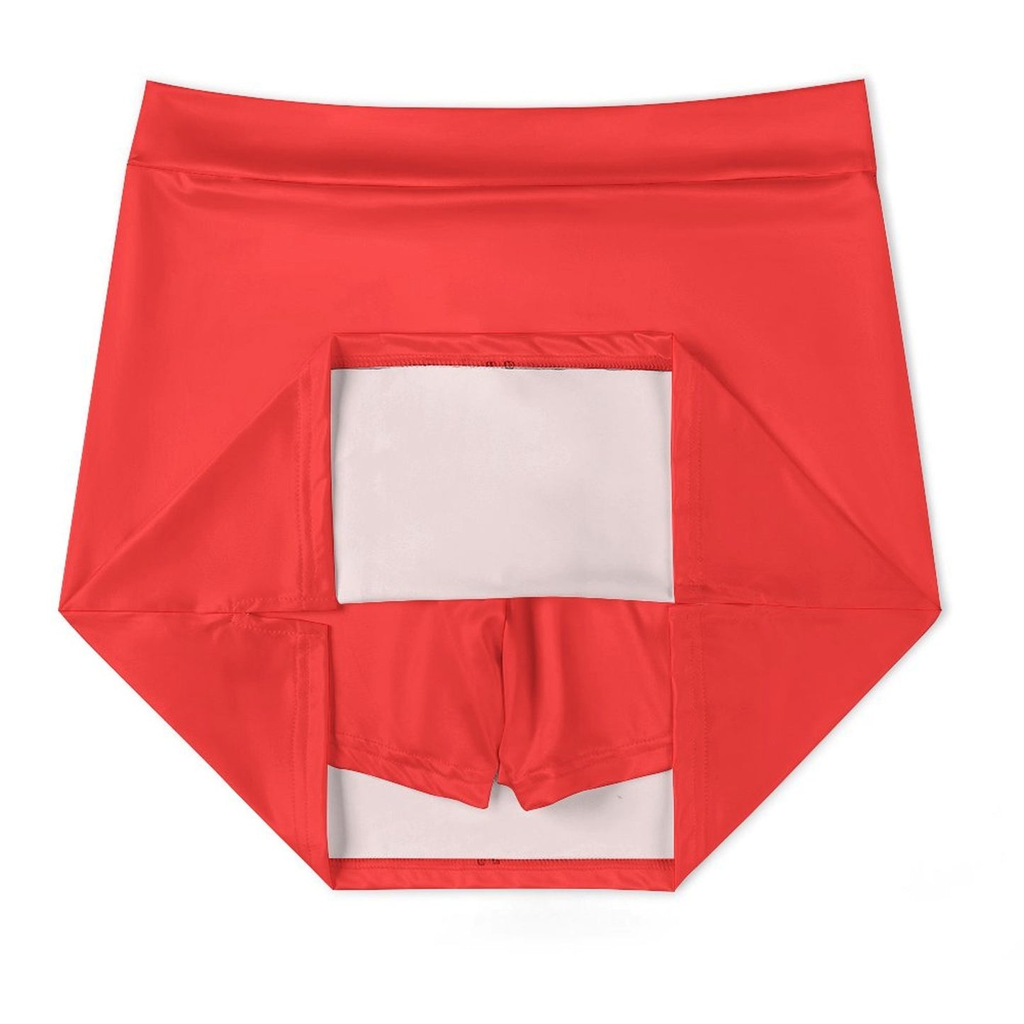 Red A-Line Skirt with Pocket