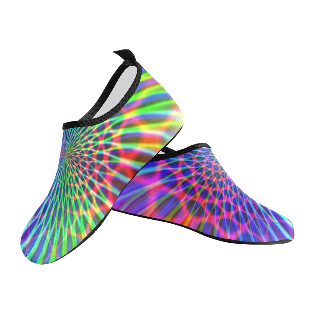 Abstract Rainbow Kids' Slip-On Water Shoes