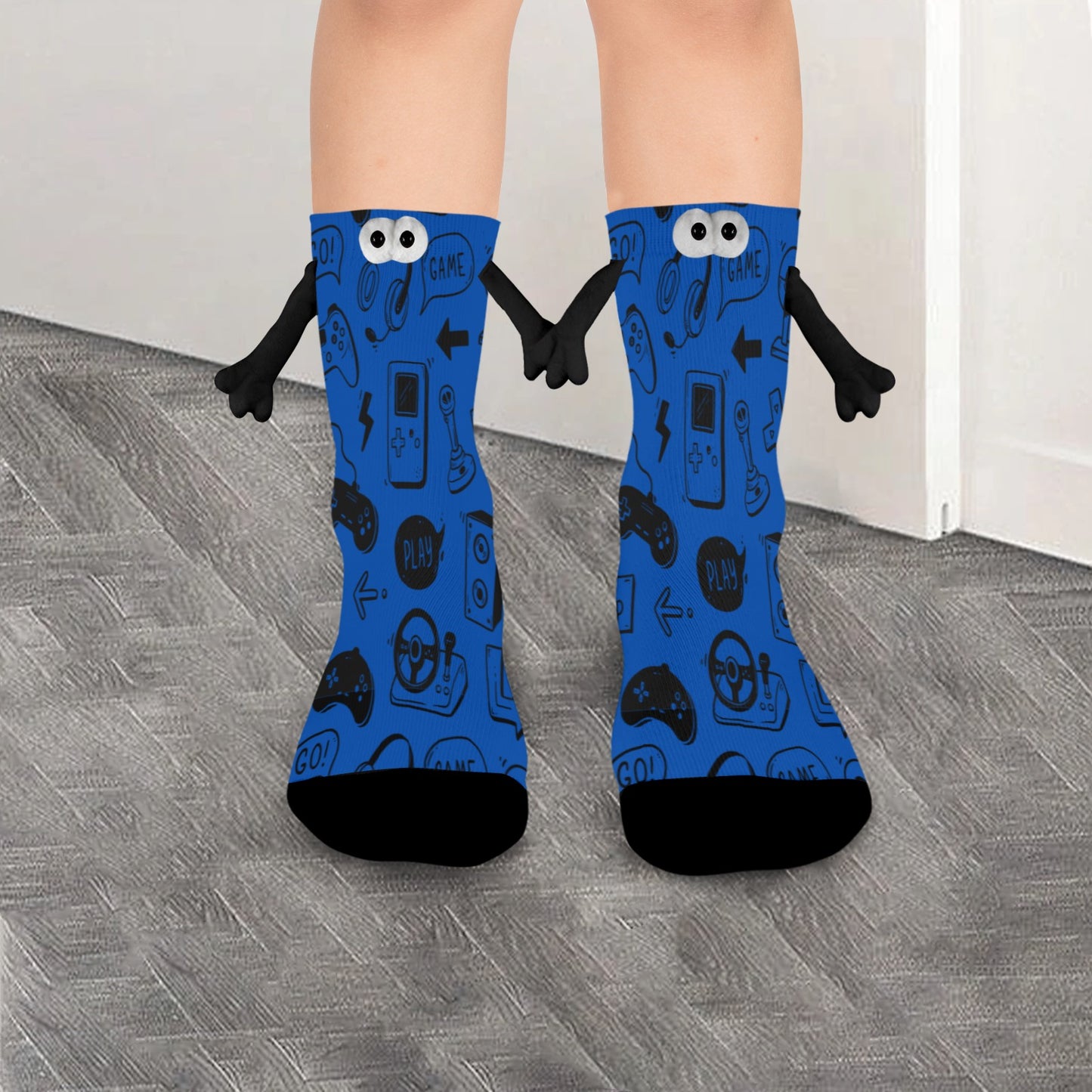 Gamer Holding Hands Socks for Kids