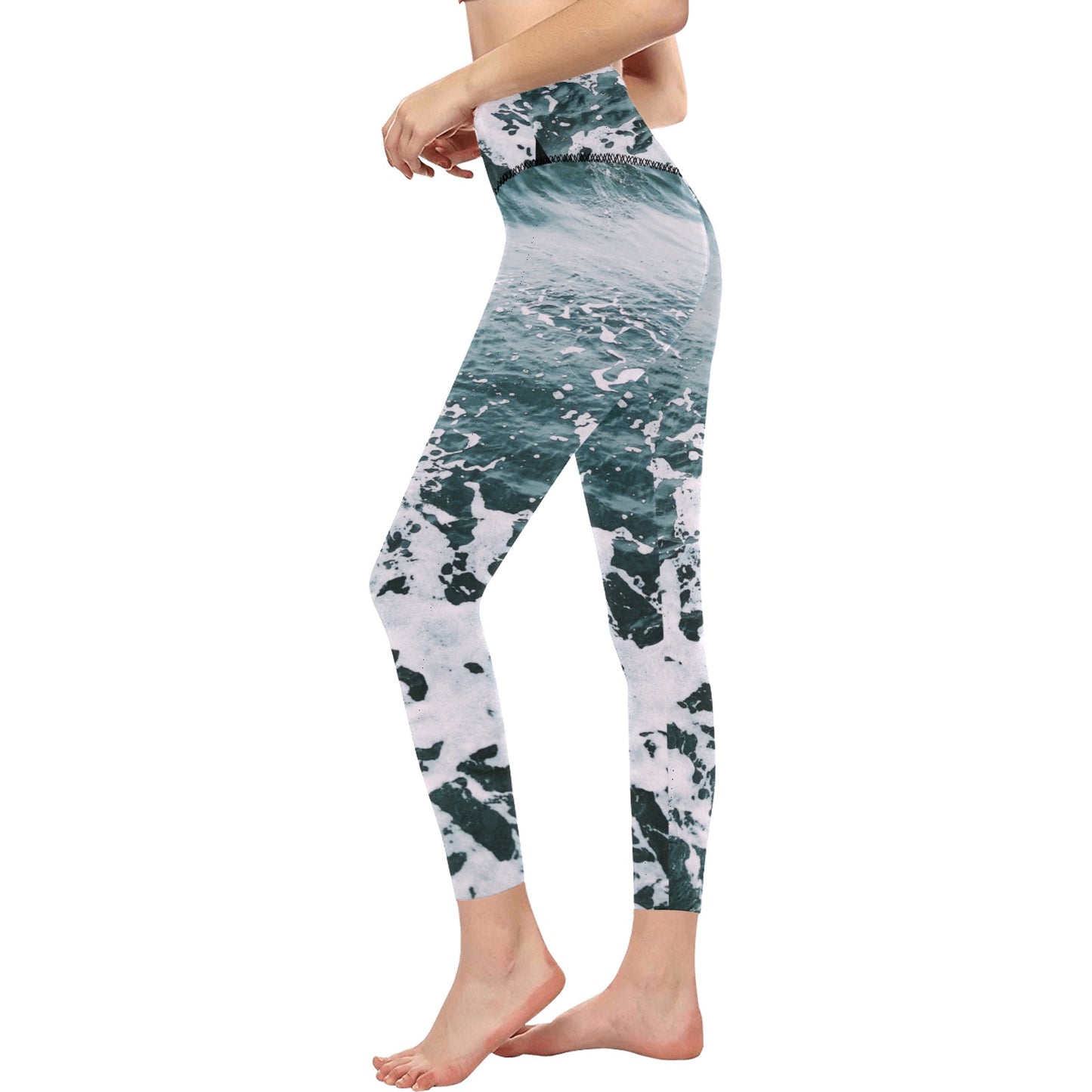 Ocean Breeze High-Waisted Leggings