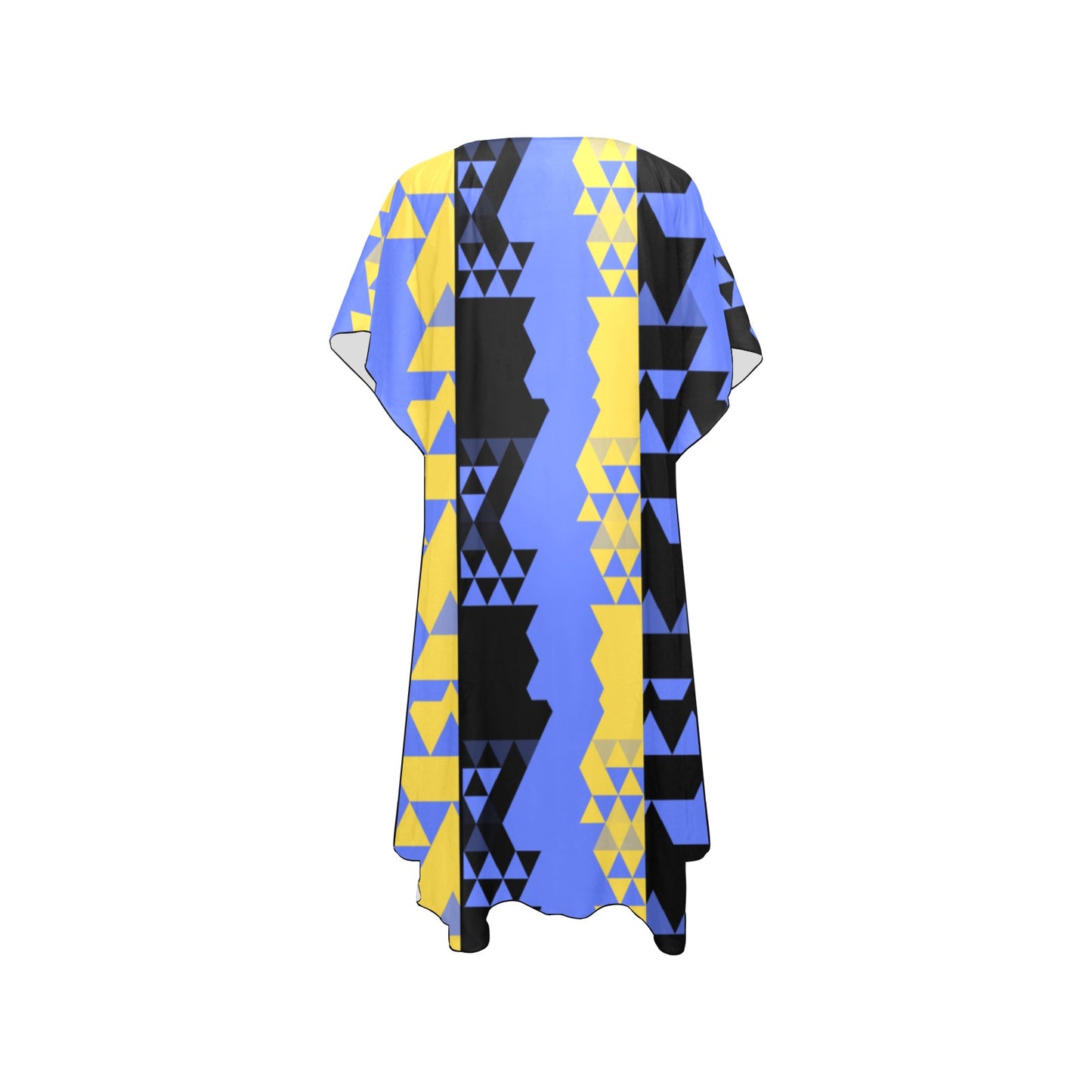 Blue Yellow Chiffon Cover Ups