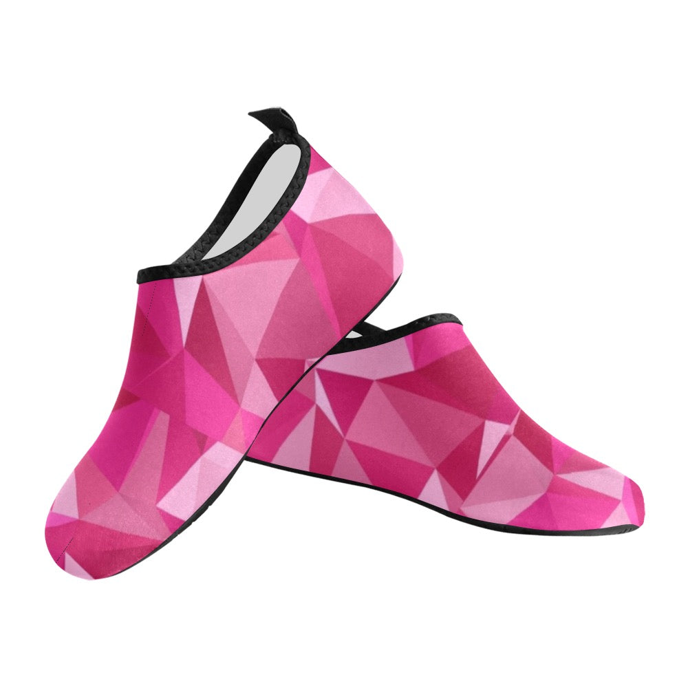 Pink Geometrics Kids' Slip-On Water Shoes