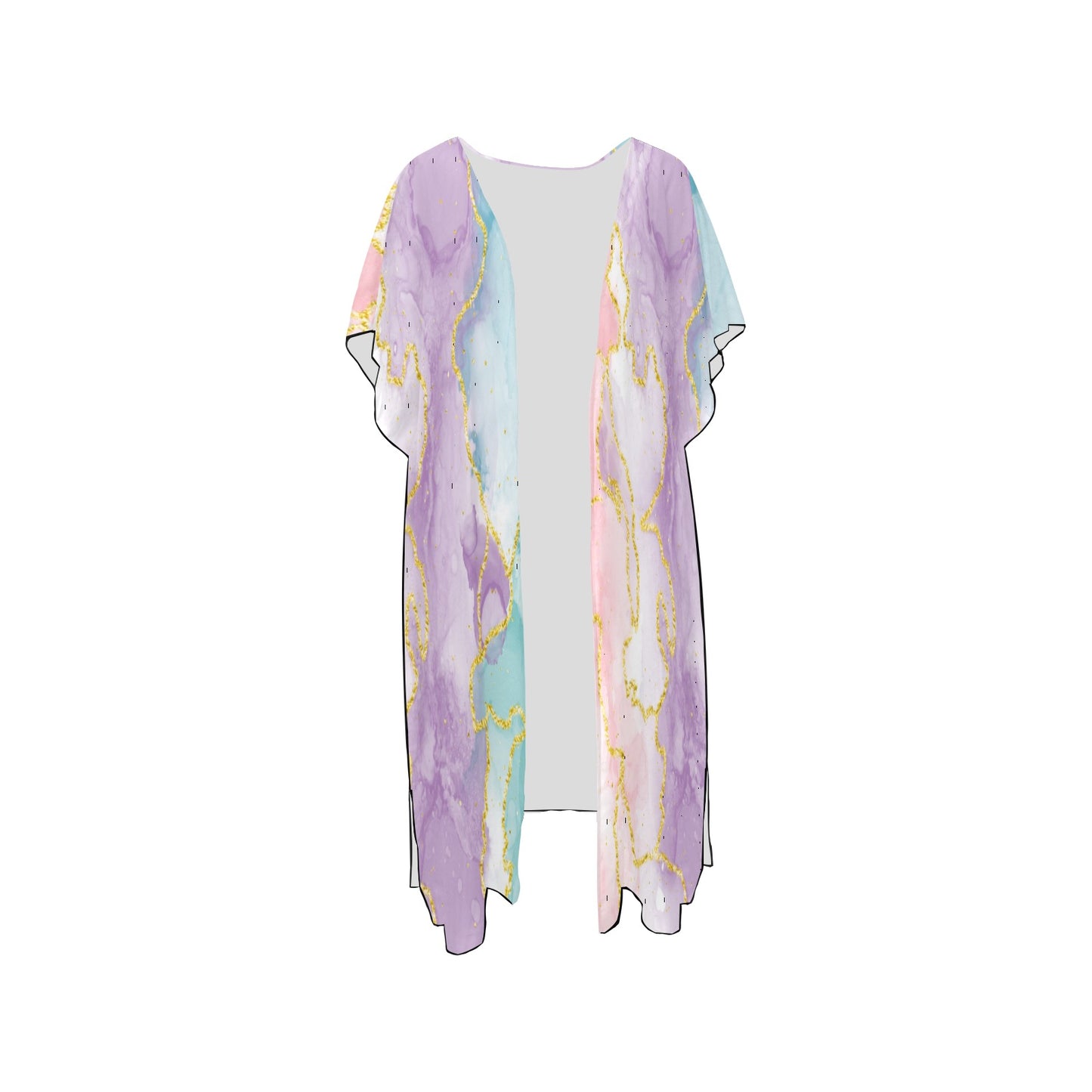 Pastel Marble Chiffon Cover Ups