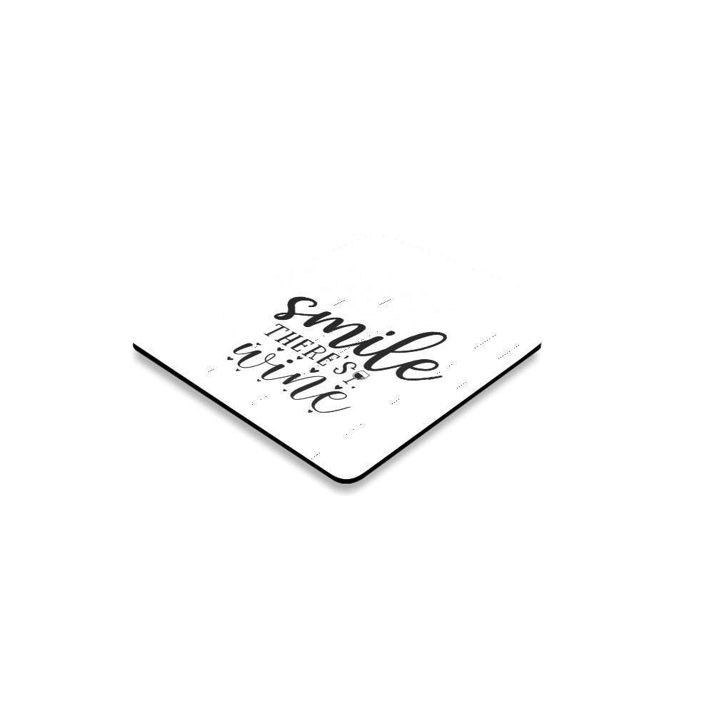 Smile Wine Square Coaster