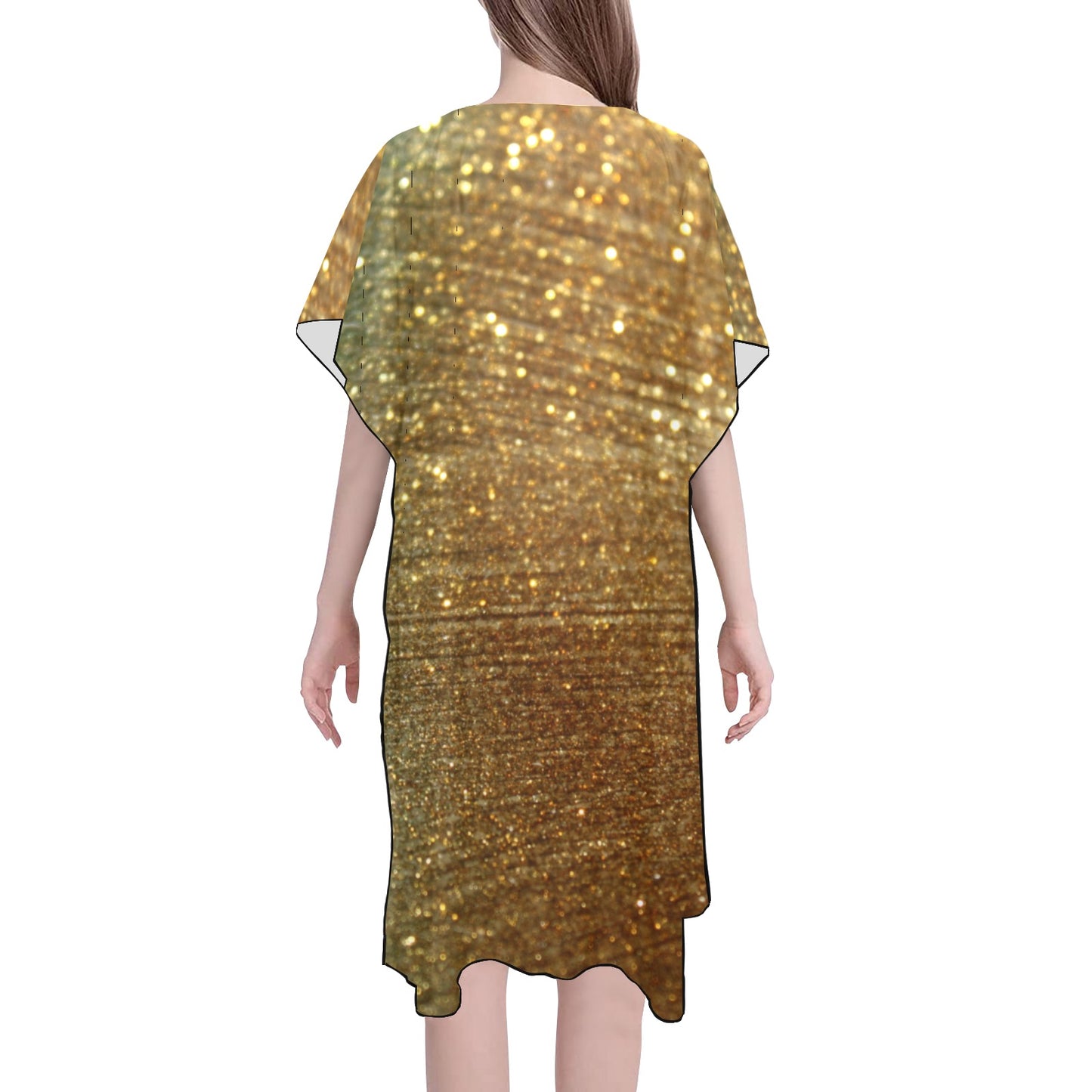 Gold Shimmer Chiffon Cover Up