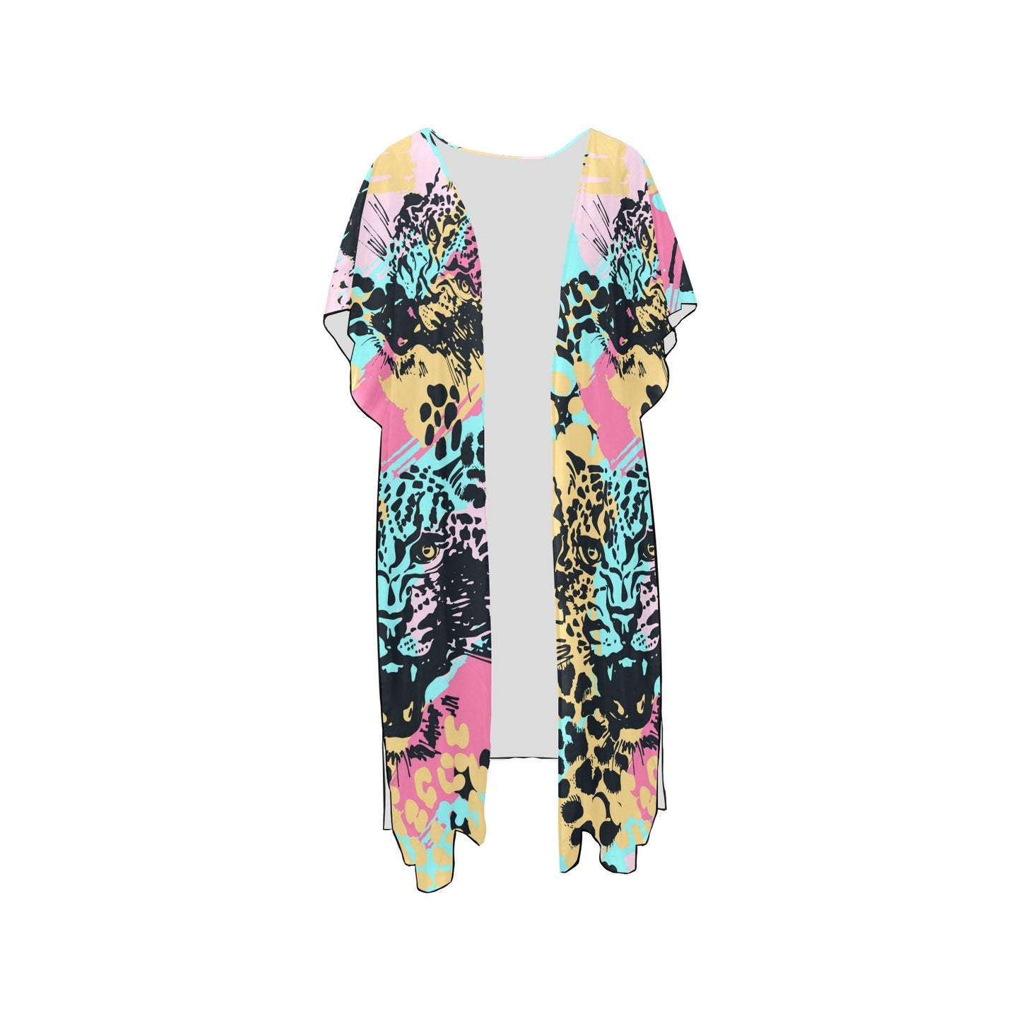 Abstract Leopard  Chiffon Cover Up