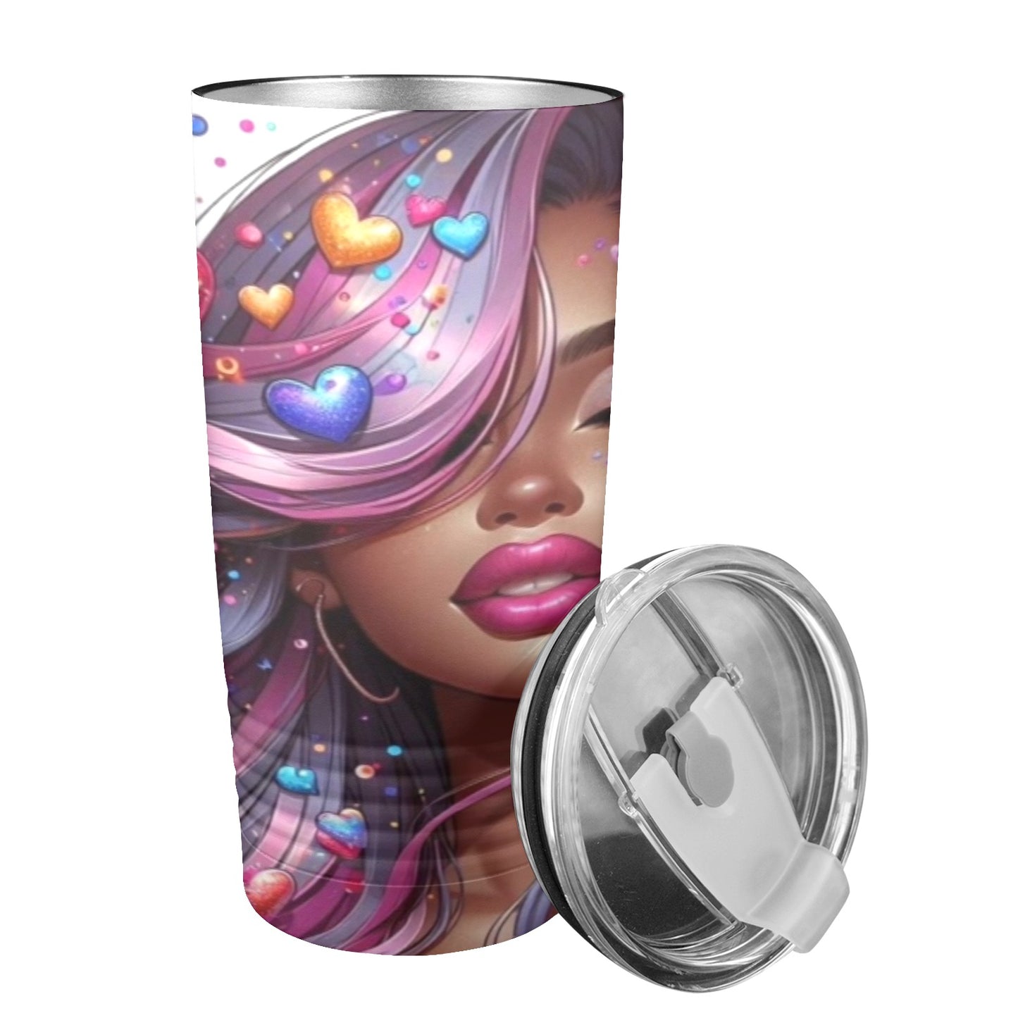 Heart Valentine’s Day Girl 20oz Insulated Stainless Steel Mobile Tumbler