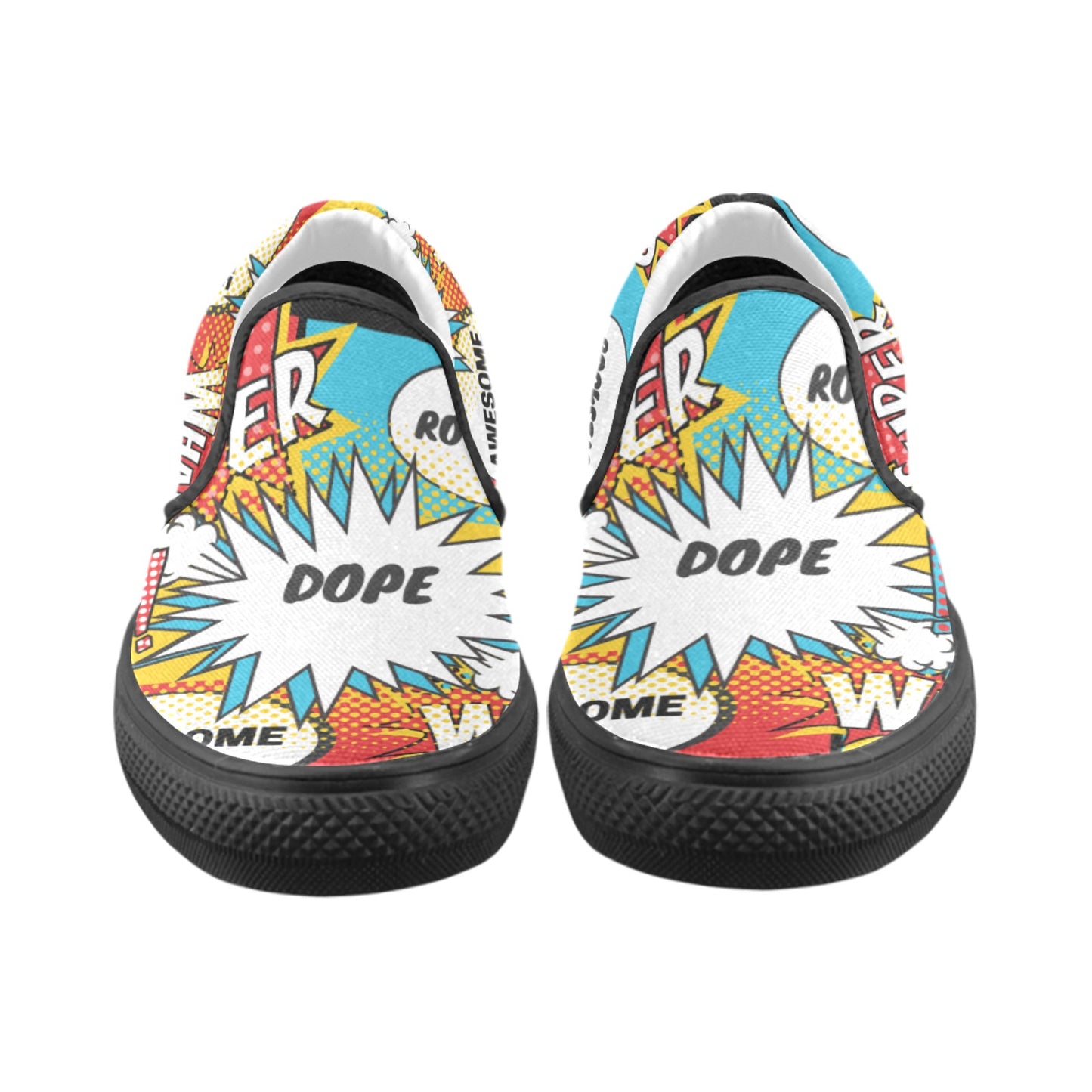 Comic Words Men's Slip-on Shoes