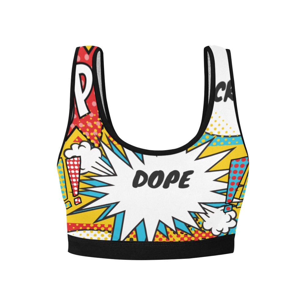 Comic Words Women's Sports Bra