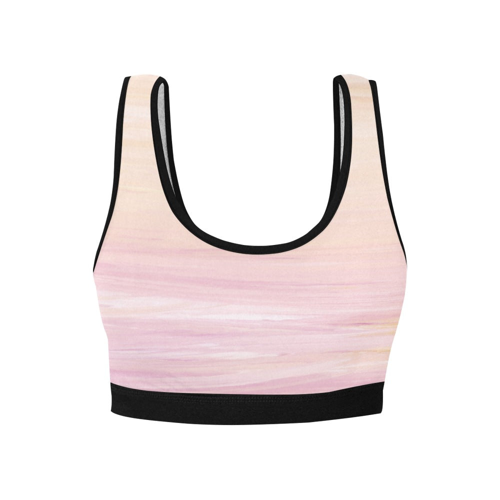 Peach Ombre Women's Sports Bra