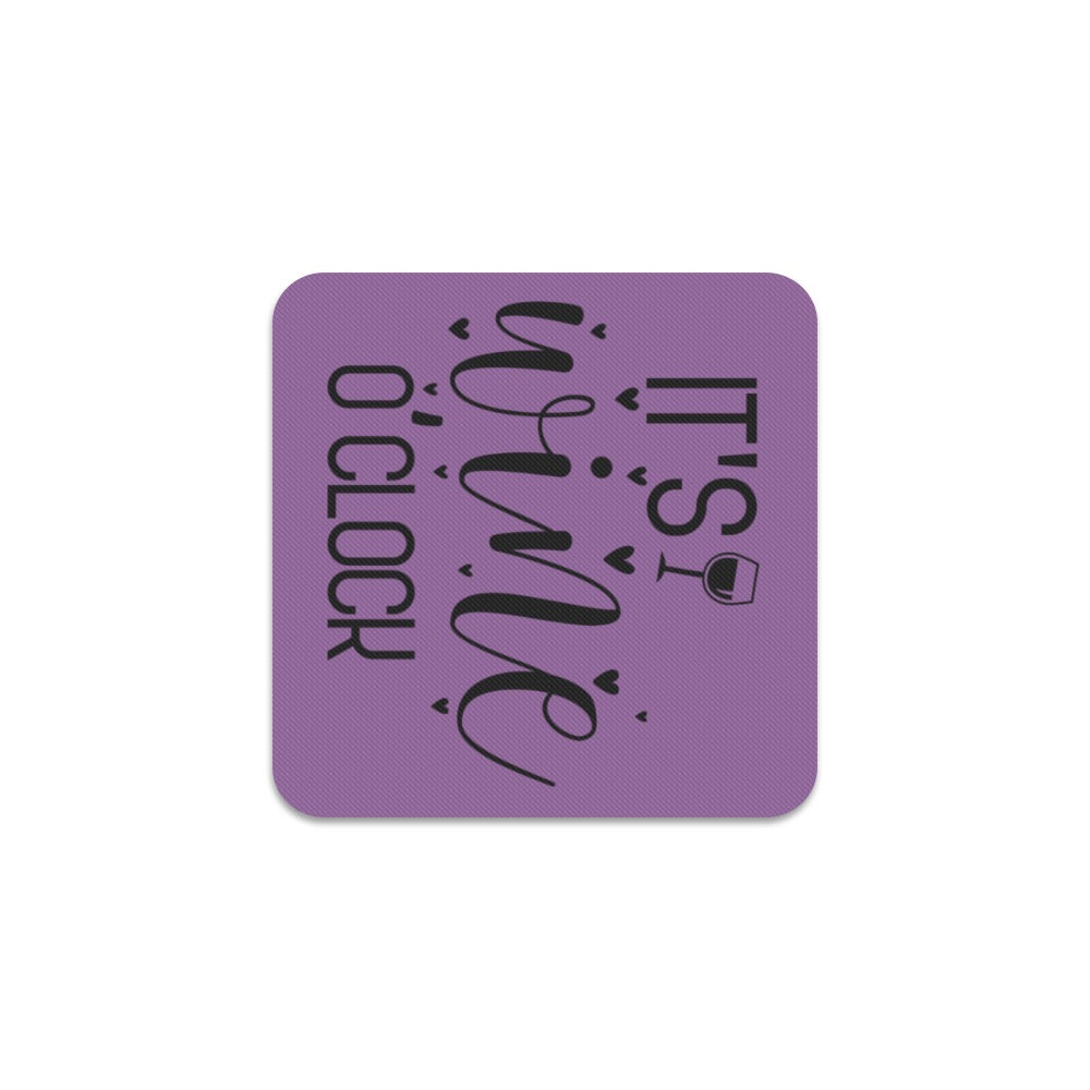 Wine O’ Clock Square Coaster