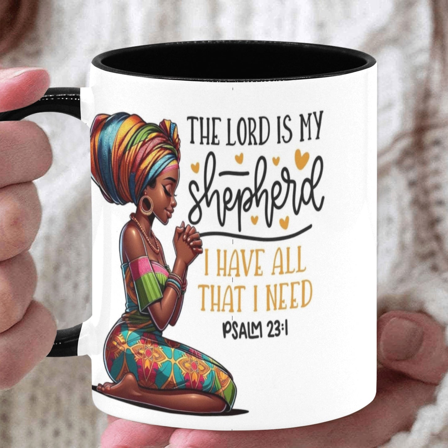 The Lord is my Shepherd Custom Inner Color Mug (11oz)